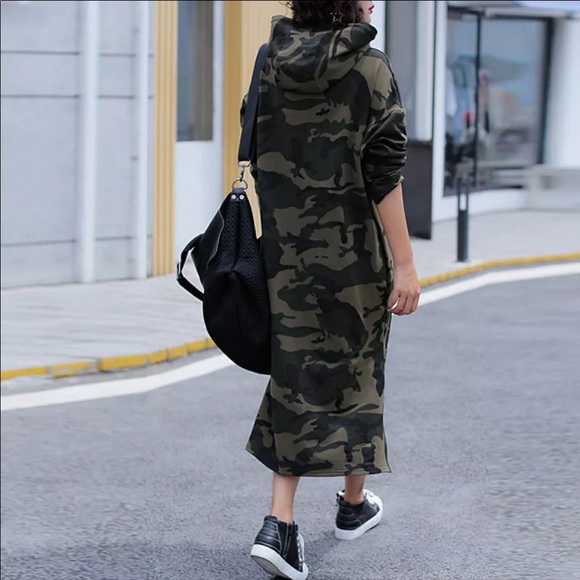 Hi low camouflage dress with 2 pockets - Picture 2 of 5